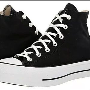 Black platform converse